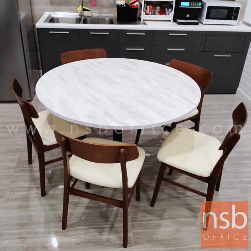 โต๊ะประชุมทรงกลม 90Di cm รุ่น Ingle (อินเกิล)   ฐานสแตนเลส