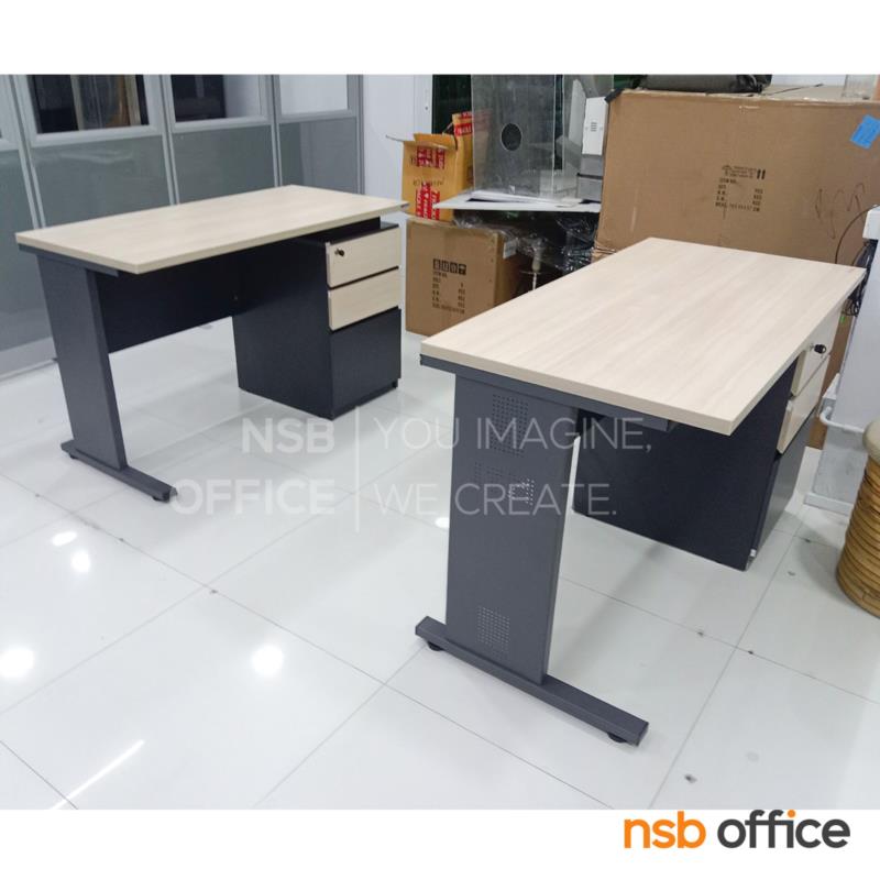 โต๊ะทำงาน 3 ลิ้นชัก  รุ่น Cosmic (คอสมิค) ขนาด 120W cm. ขาเหล็ก