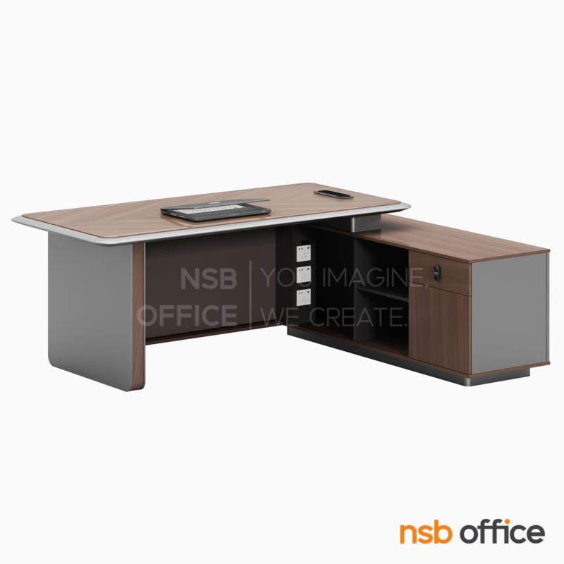 โต๊ะทำงานผู้บริหารตัวแอล รุ่น Harriet (แฮริเอ็ต)  ขนาด 200W cm.
