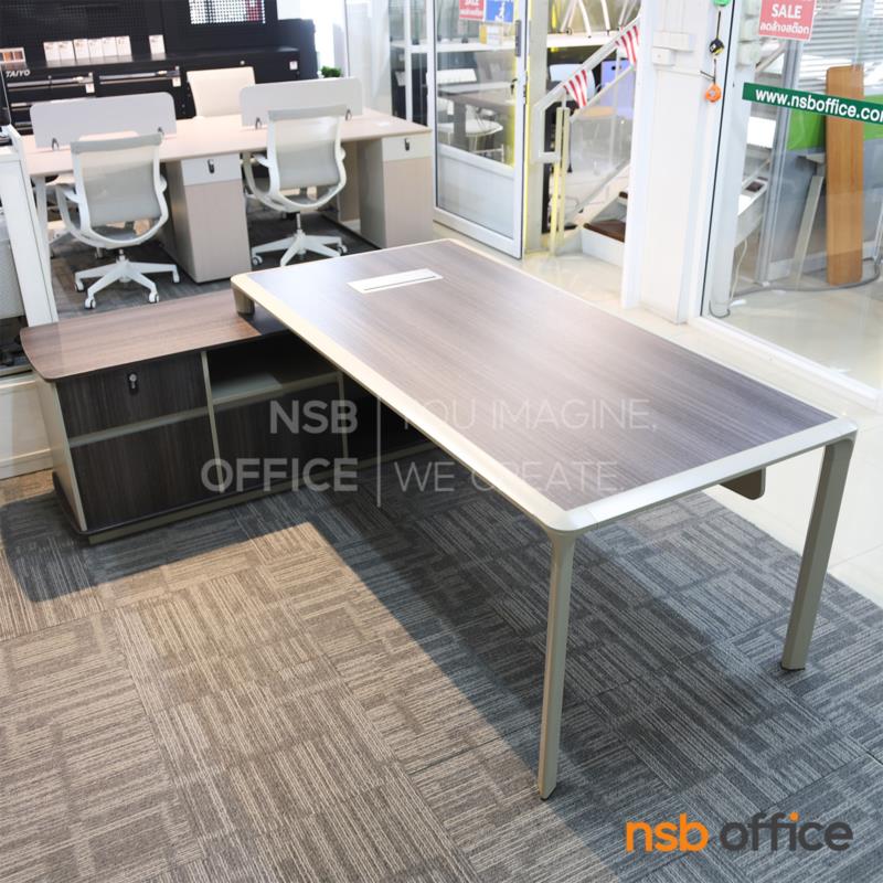 โต๊ะผู้บริหารตัวแอล รุ่น Thermos (เทอร์มอส) ขนาด 200W cm.  พร้อมตู้ข้าง