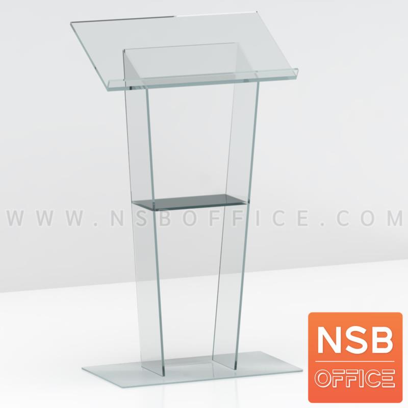 G17A028:โพเดียมอะคริลิคทรงขาเฉียง รุ่น Zonex (โซเน็กซ์)  อะคริลิคใสล้วน