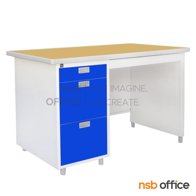 โต๊ะทำงานเหล็ก 4 ลิ้นชัก  รุ่น DP-35-3,DP-40-3 หน้าพีวีซี (PVC)