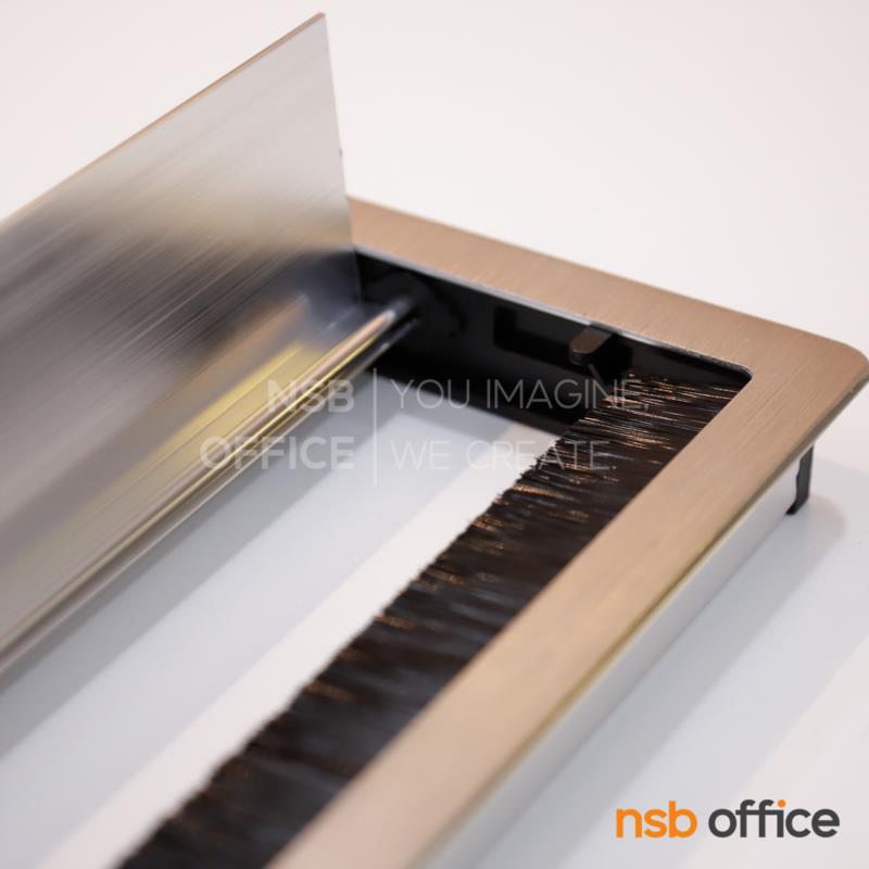 ฝาป๊อปอัพฝังหน้าโต๊ะ Soft closed รุ่น Season (ซีซันน์) ขนาด 30W cm.  อลูมิเนียมแฮร์ไลน์