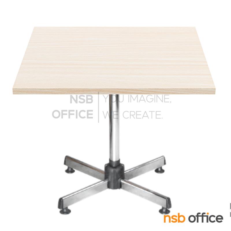 A14A313:โต๊ะหน้าเมลามีน 25 มม. รุ่น Whitney (วิทนีย์)  ขาเหล็ก 4 แฉกโครเมี่ยม