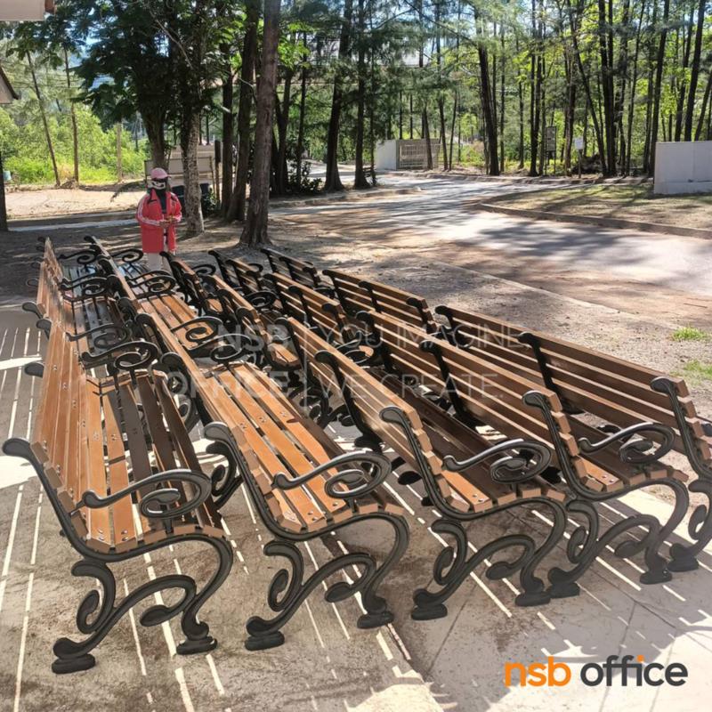 เก้าอี้สนามไม้เต็ง เหล็กหล่อ กทม. รุ่น  BKK-CO43 ขนาด 100W, 120W, 150W, 200W cm. 