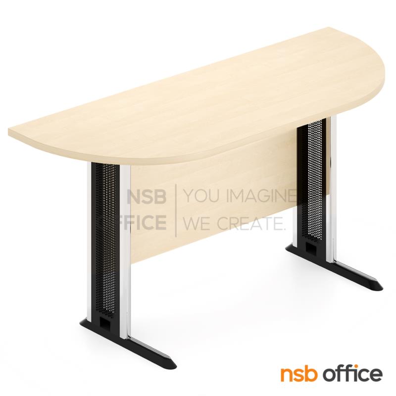 A18A129:โต๊ะเข้ามุมครึ่่งวงกลม รุ่น ฮิพนอซิส (Hypnosis)  โครงขาเหล็กตัวแอล