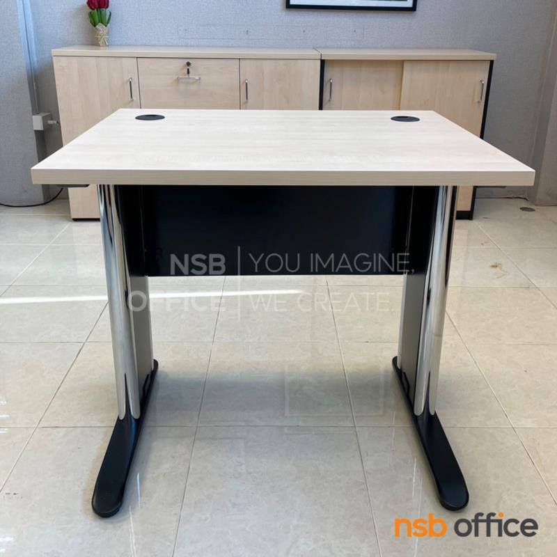 โต๊ะทำงาน บังโป๊ไม้ รุ่น Vader (เวเดอร์) ขนาด 80W ,120W ,150W cm.  ขาเหล็กตัวแอล