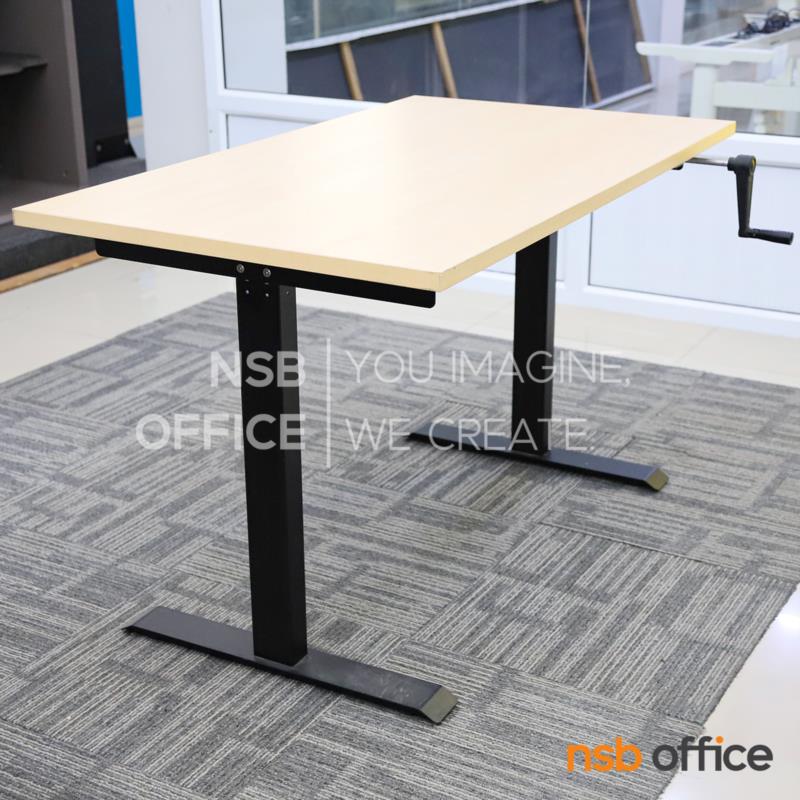 A10A083:โต๊ะทำงานปรับระดับ Sit 2 Stand  รุ่น XD-01  ระบบมือหมุน ขาเหล็กเหลี่ยม