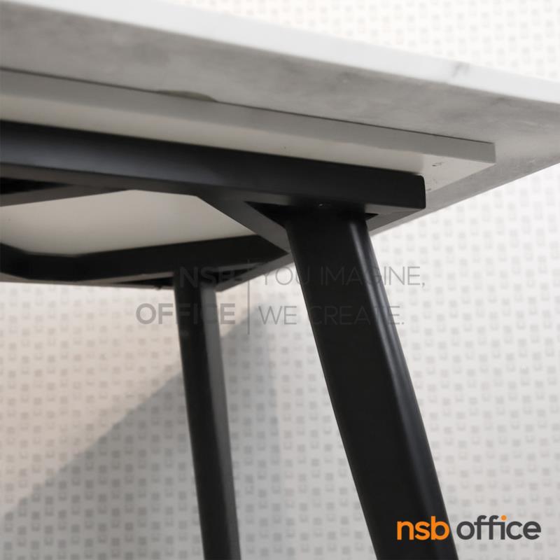 โต๊ะหน้าหินสังเคราะห์ รุ่น Angel (แองเจล) ขนาด 60W*60D cm. โครงเหล็กเคลือบสีดำ