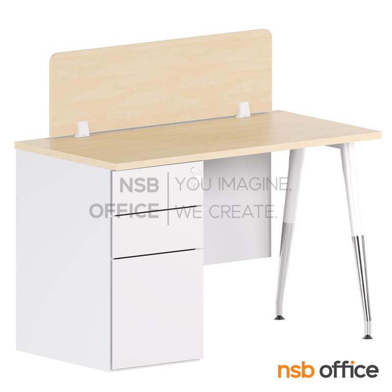 A10A170:โต๊ะทำงาน 3 ลิ้นชัก รุ่น Sugarrune (ชูก้ารูน) ขนาด 120W ,135W cm. บังตาไม้ พร้อมมินิสกรีน