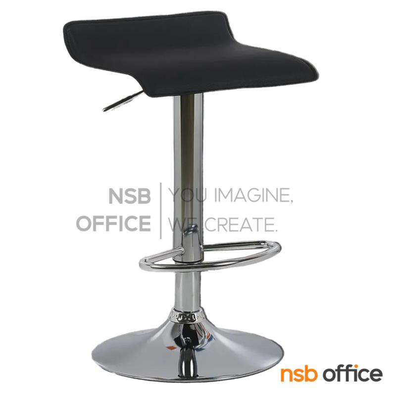B18A157:เก้าอี้บาร์สูงหนังเทียม รุ่น Judai (จูได)  โช้คแก๊ส ขาโครเมี่ยมฐานจานกลม