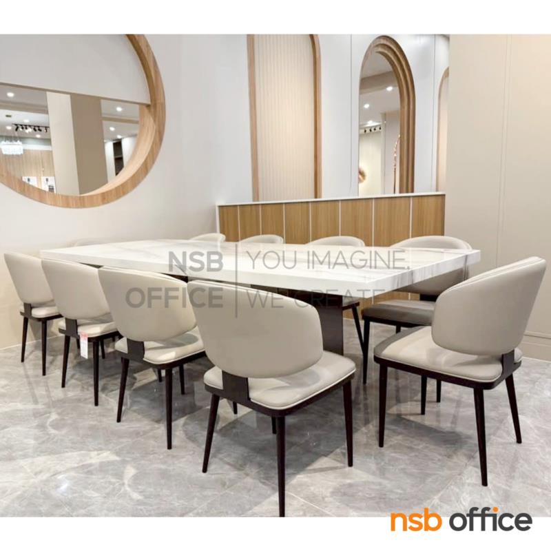 เก้าอี้โมเดิร์นหุ้มหนังเทียม รุ่น Harpfine (ฮาร์ปไฟน์)  ขาเหล็ก