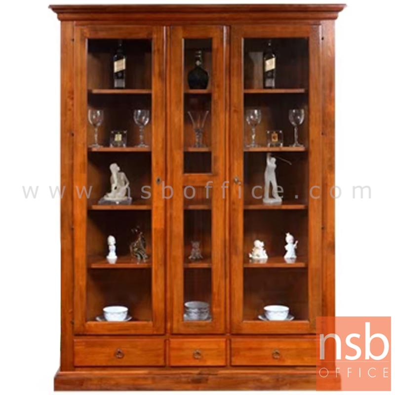 G06A065:ตู้โชว์บานเปิดกระจกใส รุ่น Cardinal  ขนาด 160.8W*48.5D*210H cm. 