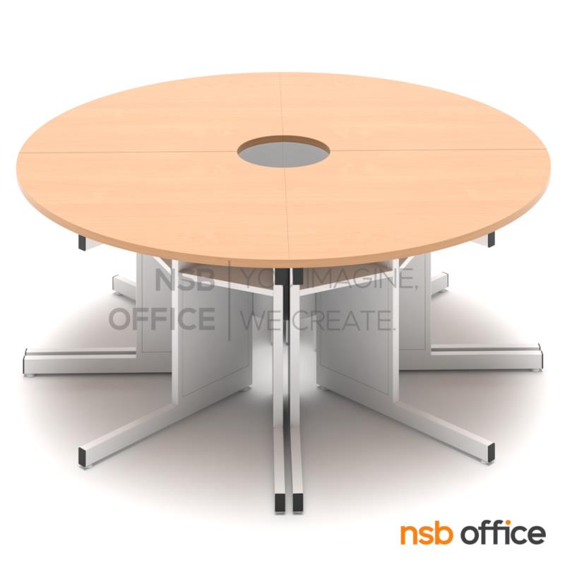 A08A029:โต๊ะประชุมทรงวงกลม รุ่น Khylar (ไคลาร์)  ขาเหล็กตัวแอล