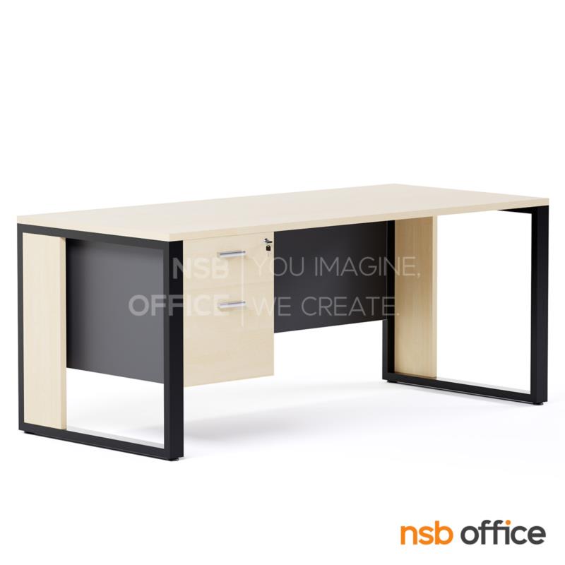 A28A012:โต๊ะผู้บริหาร 2 ลิ้นชัก  รุ่น Levonix (เลโวนิกซ์) ขนาด 180W cm.  โครงขาเหล็ก