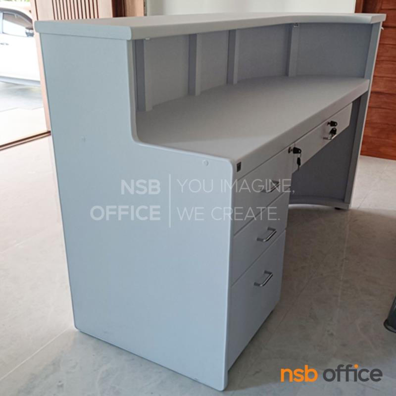 เคาน์เตอร์หัวโค้ง  รุ่น Highbay (ไฮเบย์) 4, 5 ลิ้นชัก ขนาด 120W, 150W, 180W, 200W cm. 