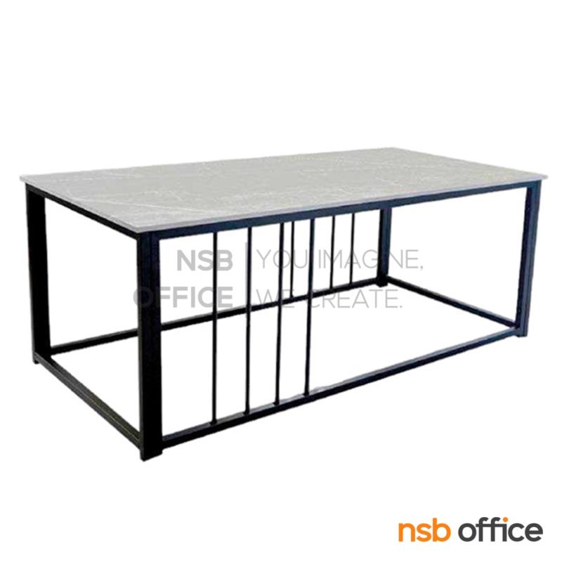 B13A391:โต๊ะกลางหน้าท็อปหินอ่อน รุ่น Autum (ออทัม) ขนาด 120W cm. ขาเหล็ก