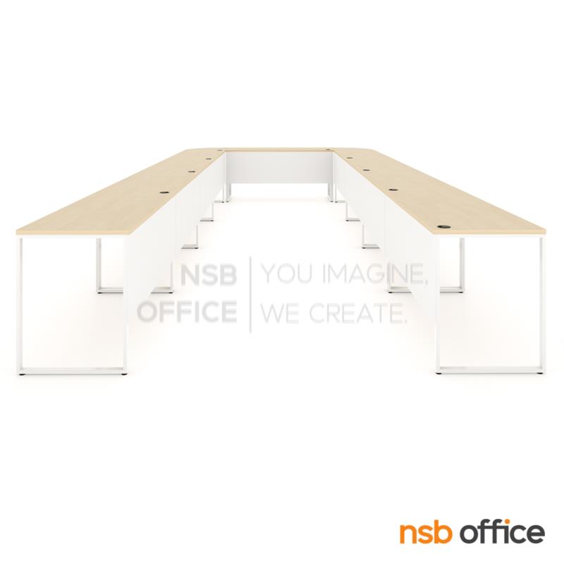 โต๊ะประชุมตัวต่อรูปตัวยู 18 ที่นั่ง รุ่น Gravel (กราเวล) ขนาด 700W*280D cm. 