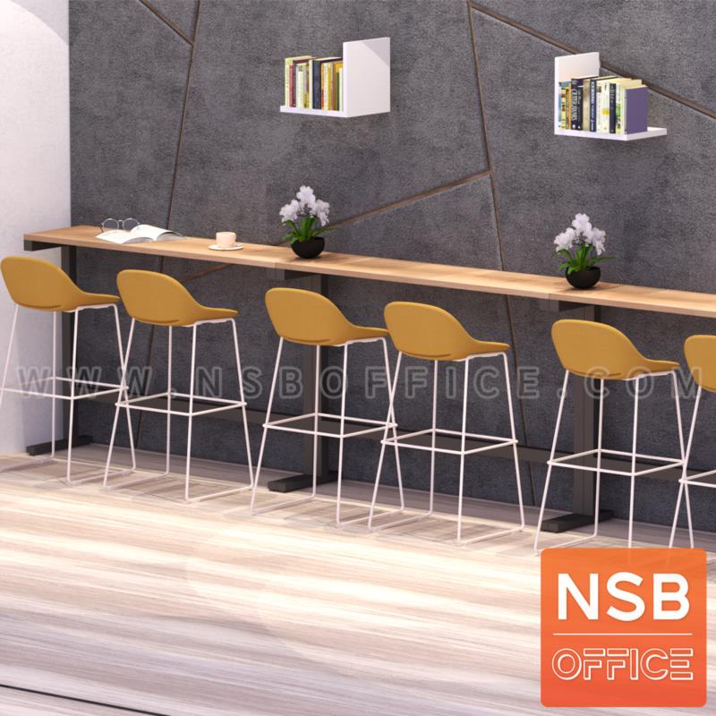 เคาน์เตอร์บาร์สูงหน้าตรง  PS  ขาเหล็กเหลี่ยม มีพักเท้า