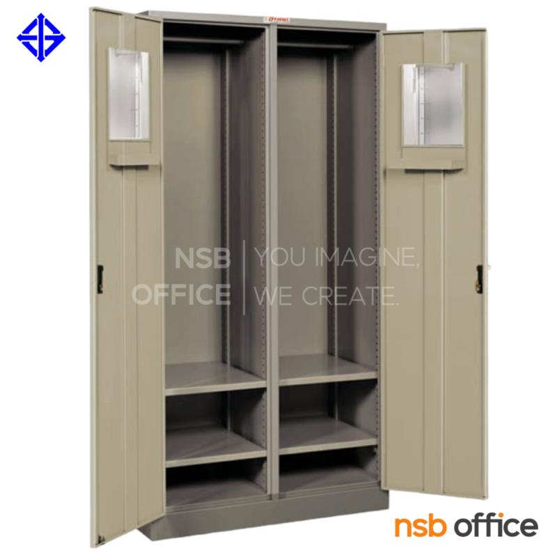 E05A008:ตู้เสื้อผ้าเหล็ก กั้นกลางสำหรับ 2 คน รุ่น Sana (ซาน่า) ขนาด 91.5W*53D*183H cm. 