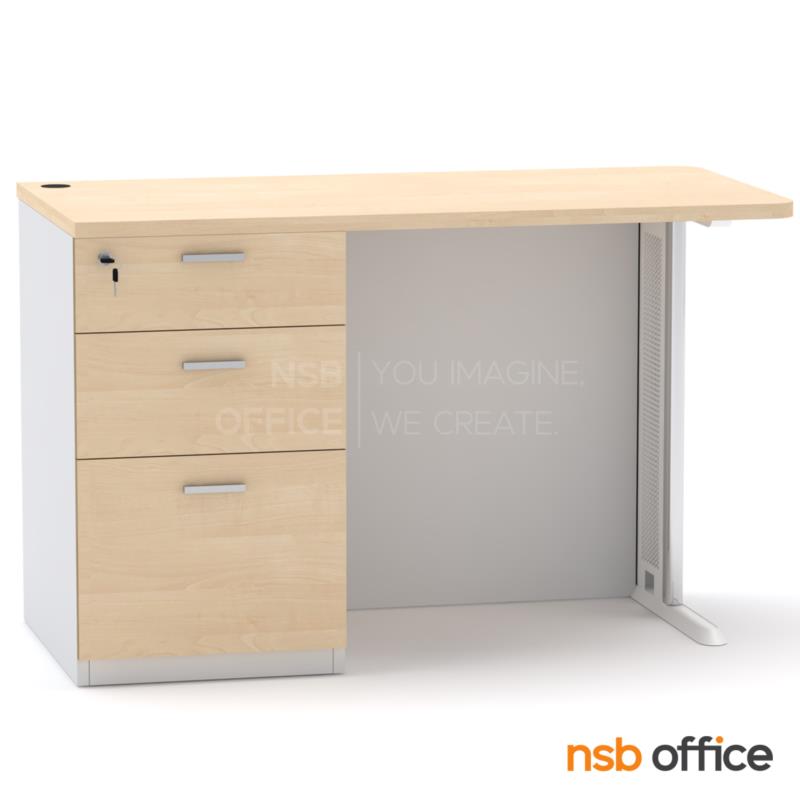 B32A020:โต๊ะแพทย์ในห้องตรวจ  รุ่น Domic (โดมิค)   3 ลิ้นชัก พร้อมเจาะรูร้อยสายไฟ