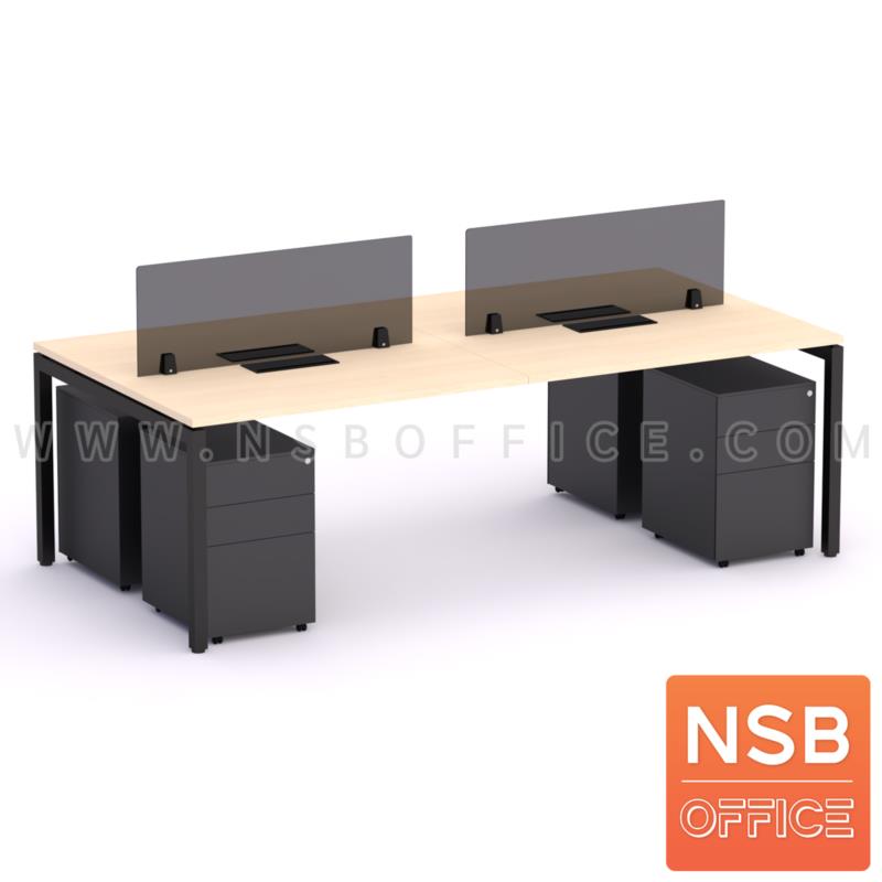 A38A004:ชุดโต๊ะทำงานกลุ่ม ลิ้นชักเหล็กล้อเลื่อน รุ่น Cattermole (แคตเตอร์โมล) 2 ที่นั่ง, 4 ที่นั่ง พร้อมมินิสกรีนและกล่องไฟ A24A034-2 