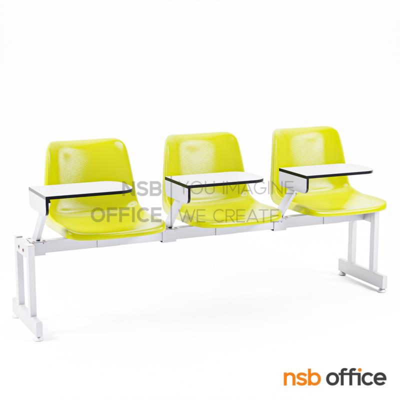 B17A030:เก้าอี้เลคเชอร์แถวเฟรมโพลี่ รุ่น PC311LV 3 และ 4 ที่นั่ง ขาเหล็กพ่นดำ