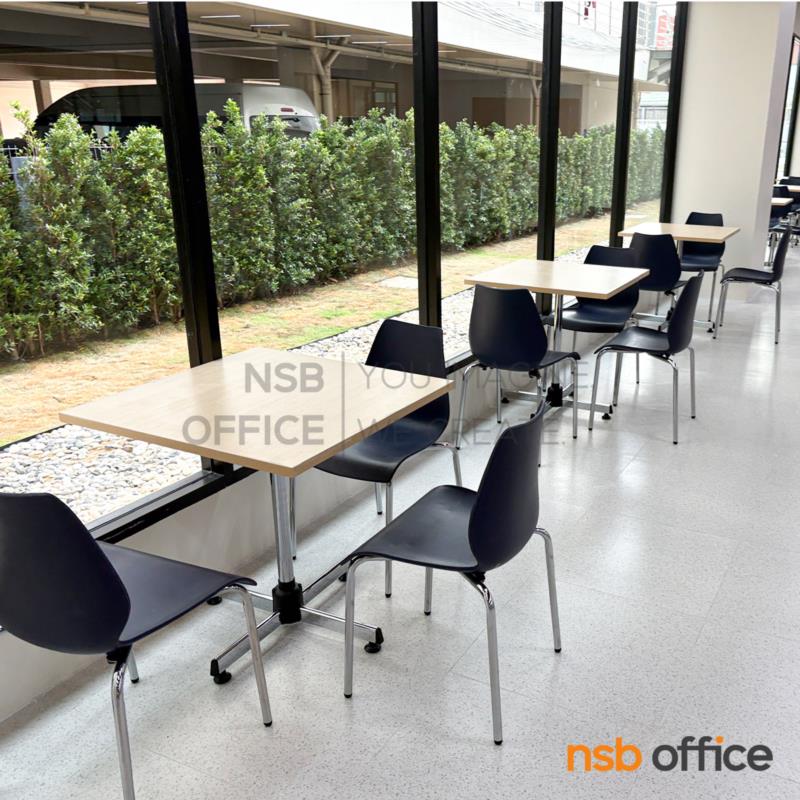 โต๊ะหน้าเมลามีน 25 มม. รุ่น Whitney (วิทนีย์)  ขาเหล็ก 4 แฉกโครเมี่ยม