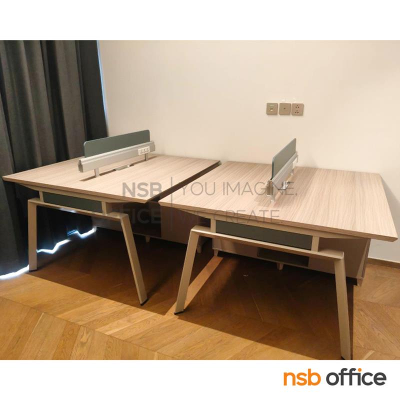 ชุดโต๊ะทำงานกลุ่ม รุ่น Horton (ฮอร์ตัน) 2, 4 ที่นั่ง พร้อมมินิสกรีนและตู้ลิ้นชักล็อครหัส