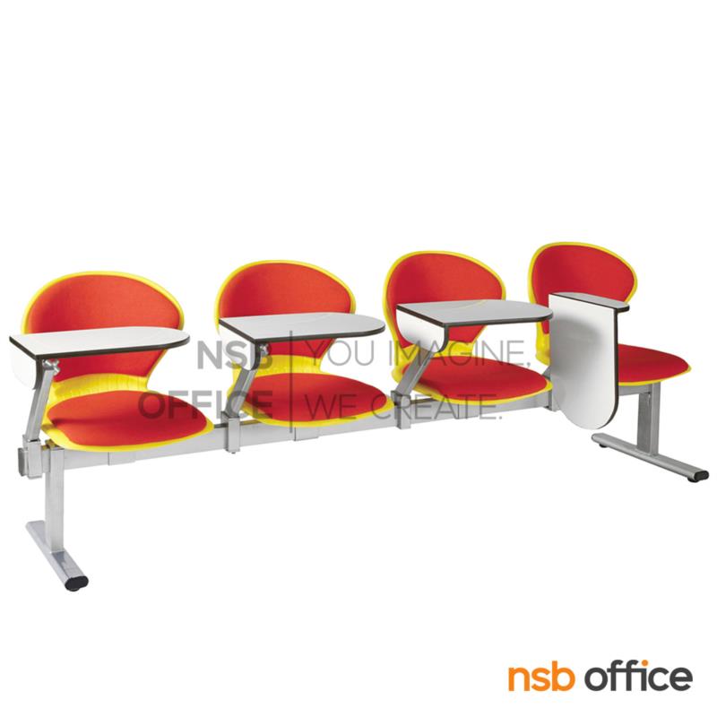 เก้าอี้เลคเชอร์แถวเฟรมโพลี่หุ้มเบาะ รุ่น D576 2 ,3 และ 4 ที่นั่ง ขาเหล็กพ่นสีเทา 