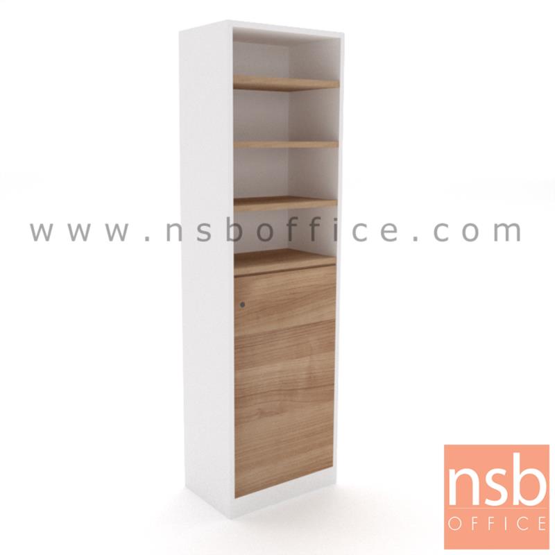 C02A074:ตู้เอกสาร บน 4 ช่องโล่ง ล่าง 1 บานเพ่ทึบ รุ่น EP-032 สูง 160 cm.  เมลามีน 