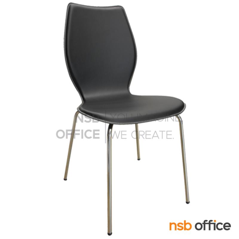 B20A058:เก้าอี้อเนกประสงค์ไม้วีเนียร์ดัด รุ่น Gorgonzola (กอร์กอนโซล่า)  ขาเหล็กชุบโครเมี่ยม