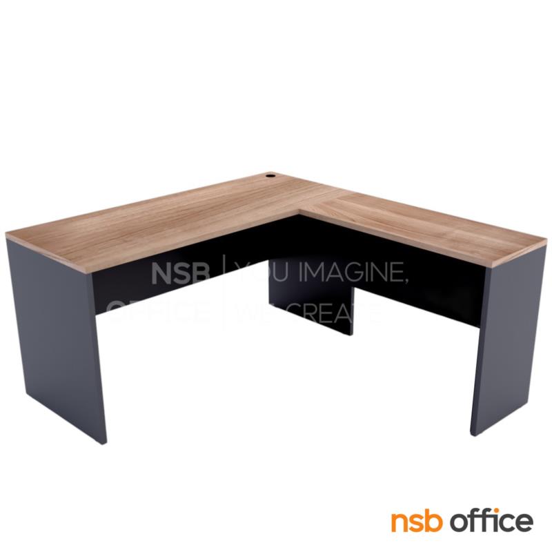 A16A133:โต๊ะทำงานตัวแอล  รุ่น Karox (คาร็อกซ์) ขนาด 150W, 180W cm. ขาไม้