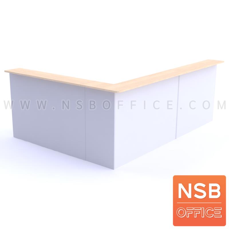 A11A033:เคาน์เตอร์ตัวแอล  รุ่น Rado (ราโด้) ขนาด 300W1*220W2 cm. เมลามีน รับผลิตขนาดตามแบบ