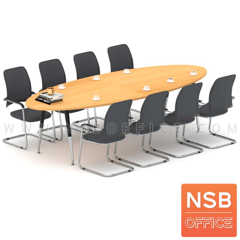โต๊ะประชุมทรงวงรี รุ่น Timothy (ทิโมธี) ขนาด 300W cm. ขาเหล็กปลายเรียว