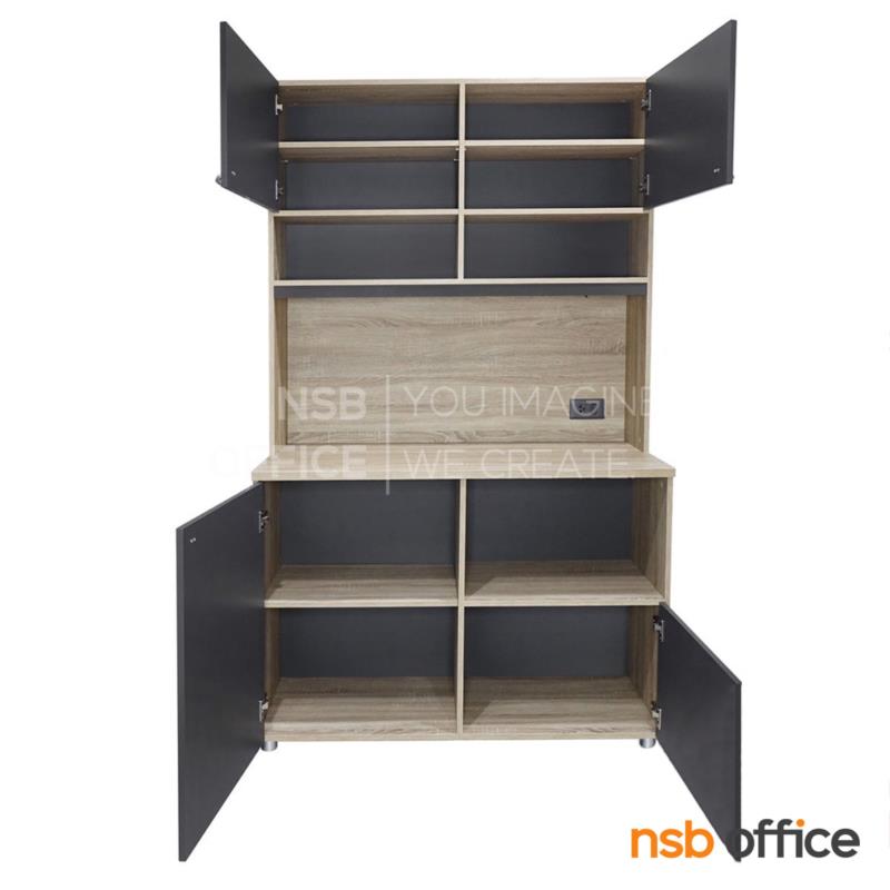 ชุดตู้ครัว รุ่น Klyon (คลีออน) ขนาด 120W cm. มีชั้นวางไมโครเวฟด้านล่าง