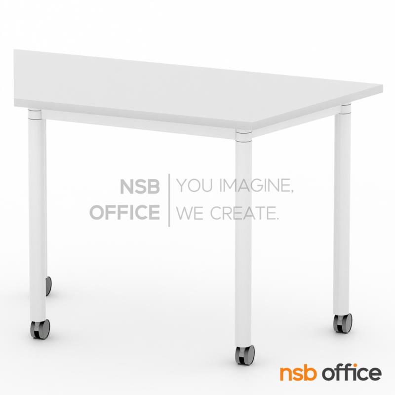 H02A010:โต๊ะเรียนกิจกรรมทรงคางหมู รุ่น Octal 105, 120, 140W cm ล้อเลื่อน (สำหรับกลุ่ม 8 คน)