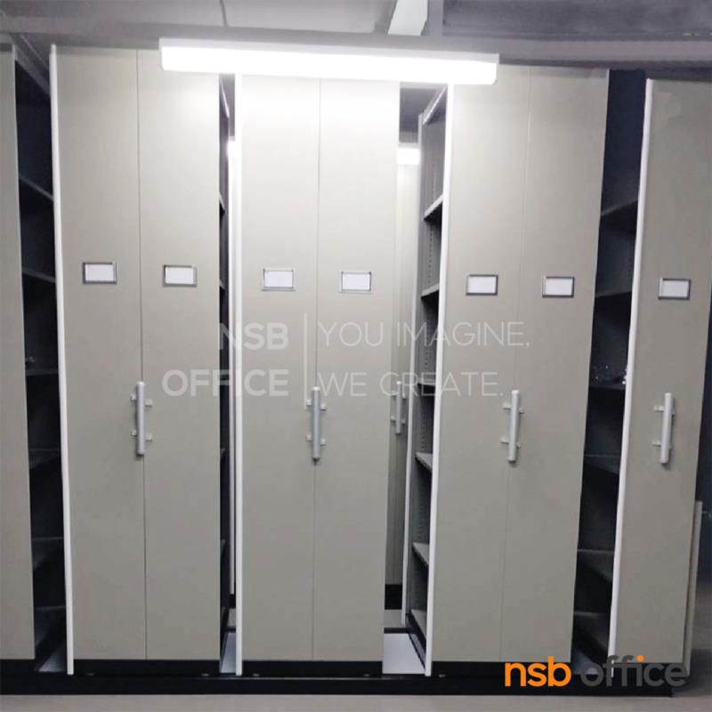 D02A044:ตู้รางเลื่อนแบบมือผลักแบบสูงพิเศษ   ขนาด 6, 8, 10 ตู้ (มาตรฐาน มอก. 2560)