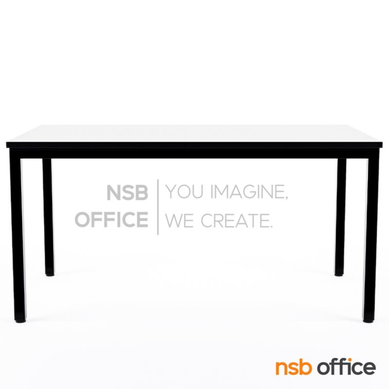 โต๊ะหน้าท็อปโฟเมก้าขาว รุ่น Luwis (ลูวิส) ขนาด 150W cm. ขาเหล็ก