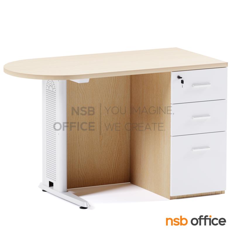 B32A019:โต๊ะแพทย์ในห้องตรวจ รุ่น Yusuka (ยูซึกะ) ขนาด 120W, 150W cm. 3 ลิ้นชัก ขาเหล็ก