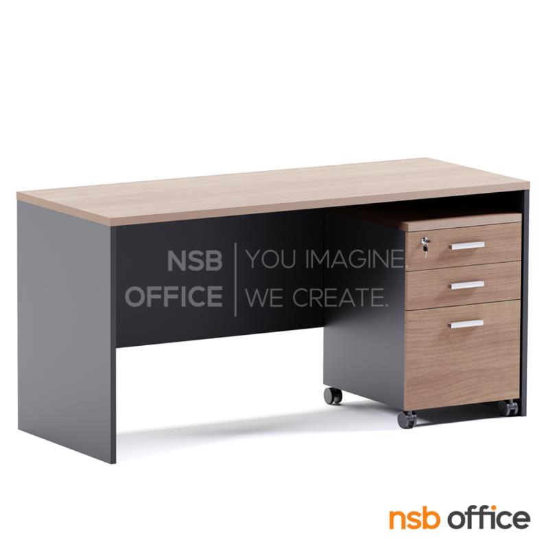 A13A250:โต๊ะทำงาน รุ่น Orlando (ออร์แลนโด) ขนาด 120W ,150W cm. พร้อมตู้ลิ้นชักล้อเลื่อน