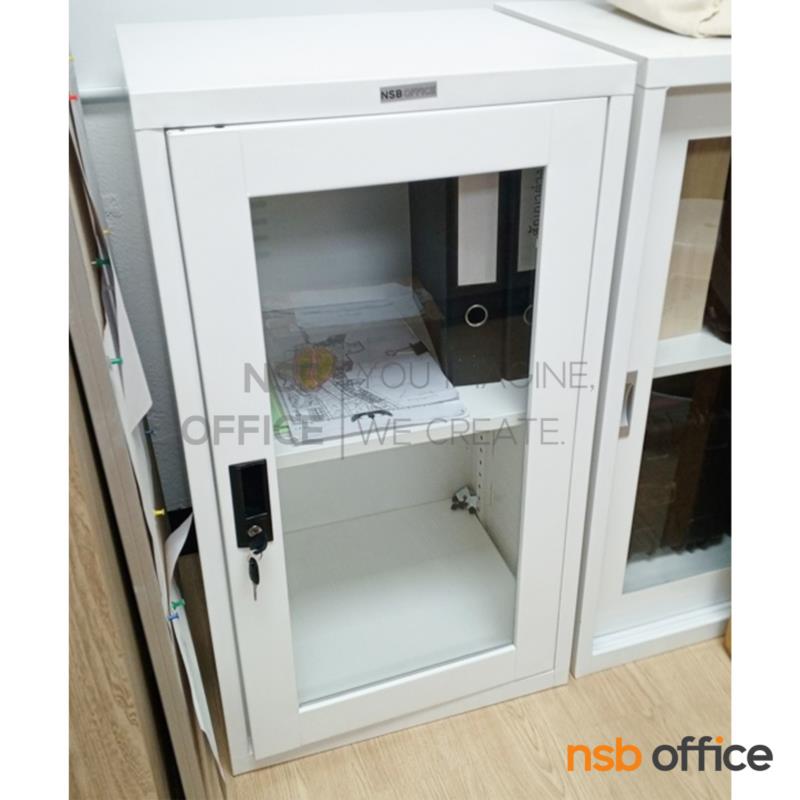ตู้เหล็กอเนกประสงค์ บานเปิดกระจก รุ่น Estella (เอสเทลล่า) ขนาด 45W*87.3H cm. กุญแจล็อก