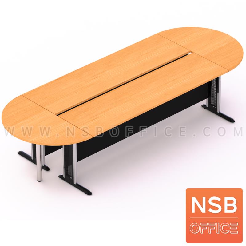 A05A008:โต๊ะประชุม รุ่น Ikona (ไอโคน่า) 8, 10, 12 ที่นั่ง พร้อมช่องร้อยสายไฟได้ ขาเหล็กตัวแอล