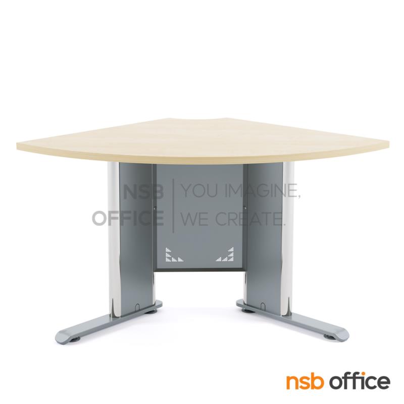 A18A130:โต๊ะเข้ามุมทรงโค้ง รุ่น Zenthor (เซนธอร์) ขนาด R90 ,R120 cm. เมลามีน โครงเหล็ก