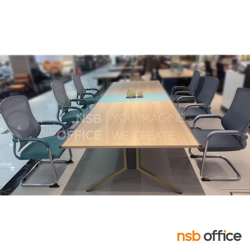 โต๊ะประชุมทรงสี่เหลี่ยม รุ่น Bolivia (โบลิเวียร์) ขนาด 360W cm.  ขาเหล็ก