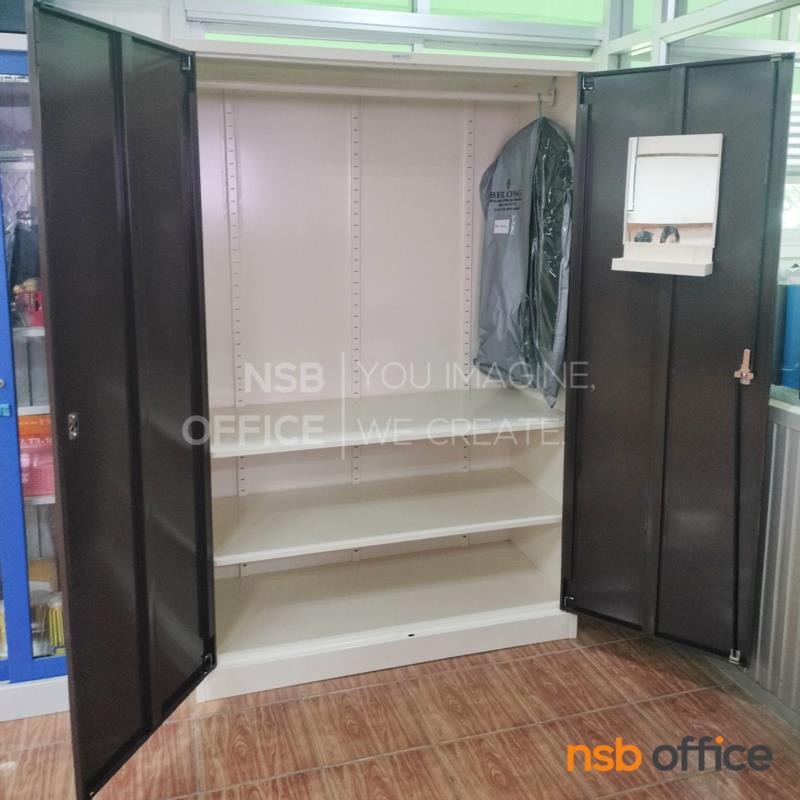 ตู้เสื้อผ้า 2 บานเปิดทึบ รุ่น Ralph (เรล์ฟ) ขนาด 3, 4 ฟุต 1 และ 2 แผ่นชั้น 