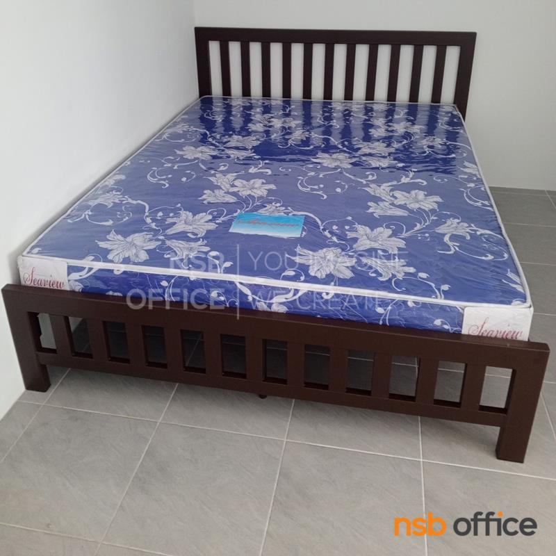 เตียงเหล็กเหลี่ยมหัวระแนงแนวตั้ง  ขนาด 3.5, 5 และ 6 ฟุต (รับประกันสินค้า 5 ปี)