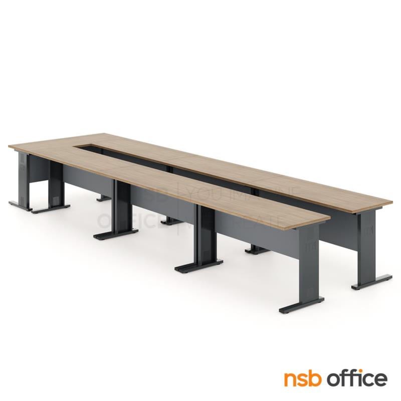 โต๊ะประชุมตัวต่อทรงสี่เหลี่ยม 14-18 ที่นั่ง รุ่น Kyzen (ไคเซ็น) ขนาด 510W, 660W*150D cm. 