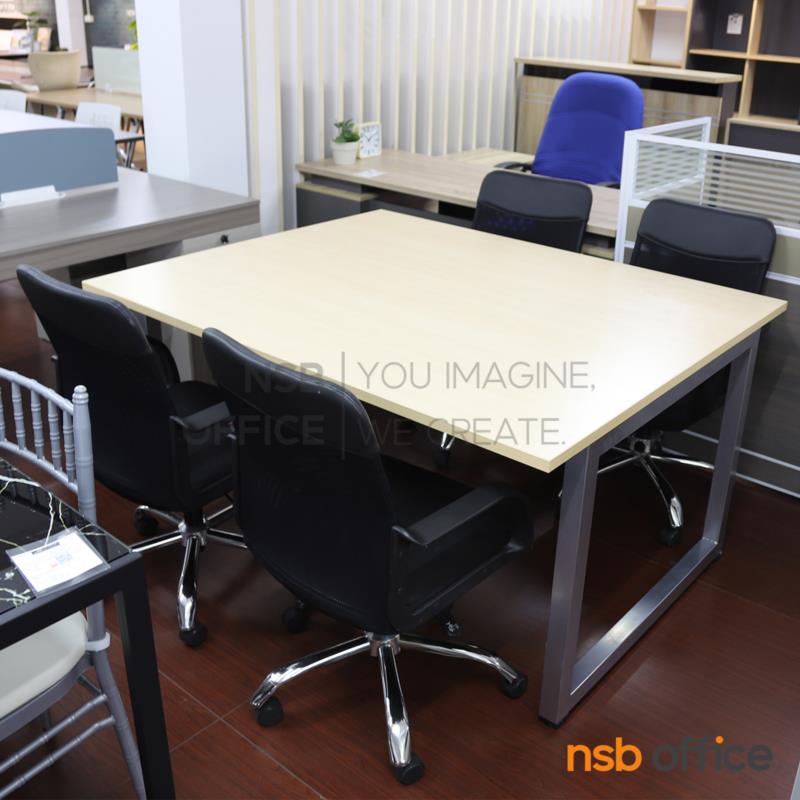 ชุดโต๊ะทำงาน 4 ที่นั่ง รุ่น Gobby (ก๊อบบี้) ขนาด 150W cm.  พร้อมเก้าอี้สำนักงานหลังเน็ต