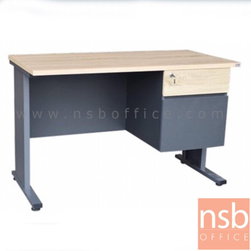 A10A066:โต๊ะทำงาน 2 ลิ้นชัก  รุ่น Symbiote (ซิมไบโอต) ขนาด 120W cm. ขาเหล็ก  